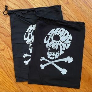 MadeWorn Black and White Skull Dust Bags - 2
